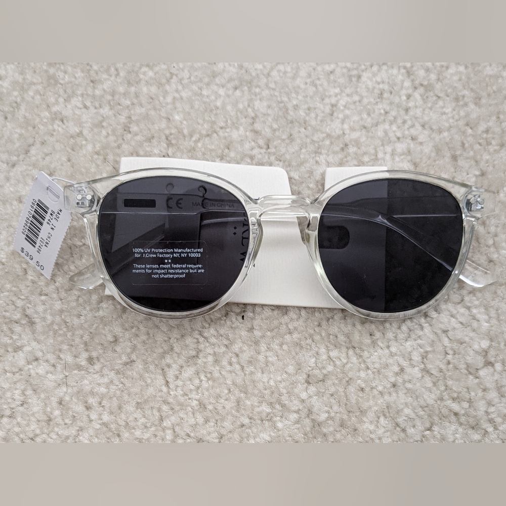 J.Crew Factory clear sunglasses NWT